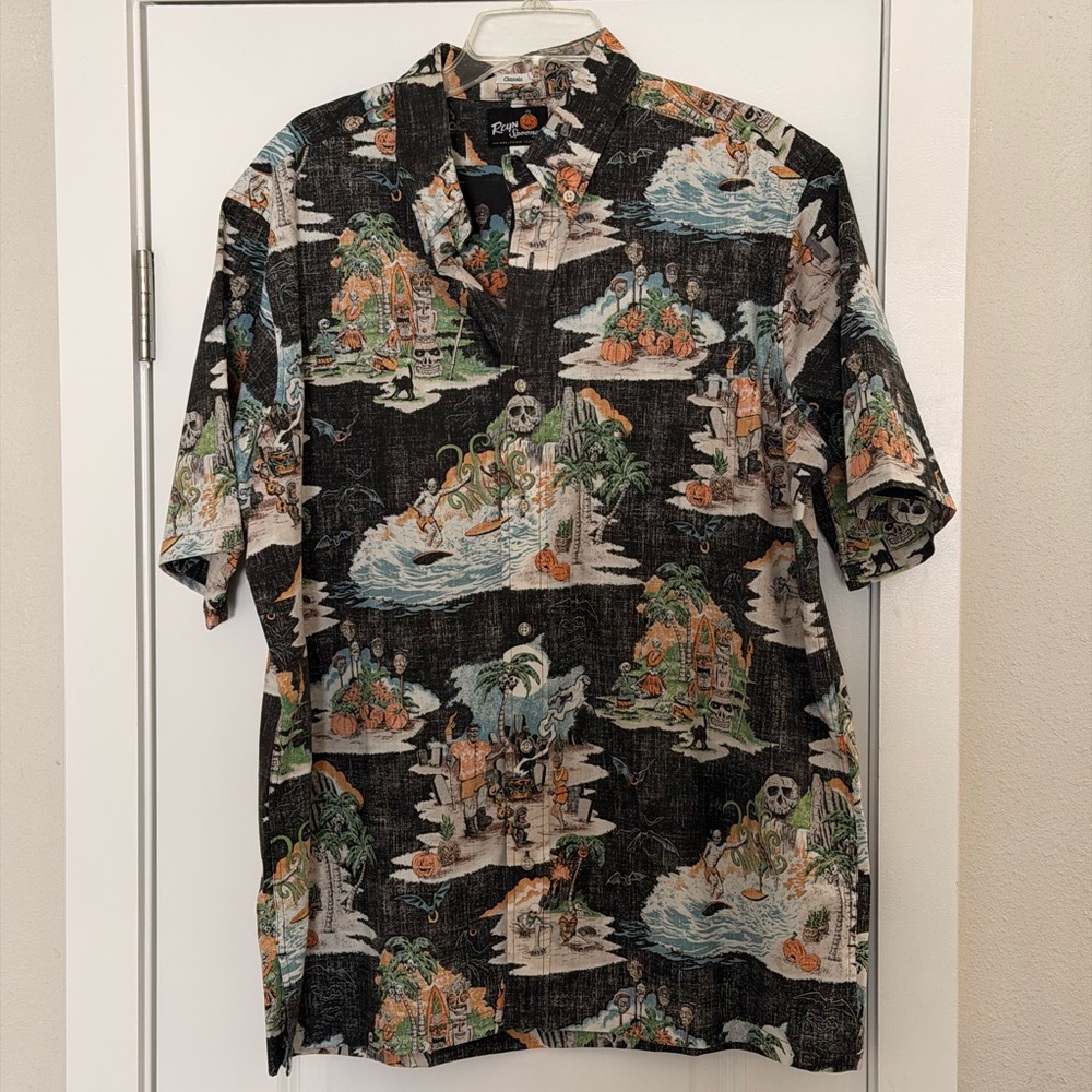 Vintage Reyn Spooner Halloween Print Shirt